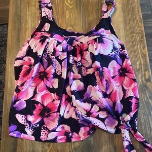 Swim 365 floral Tiger Lily swim tank